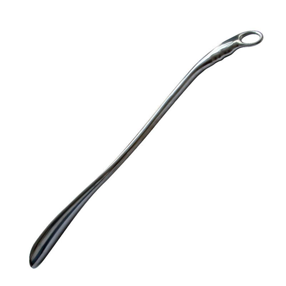 Unisex-Schuhlöffel aus Edelstahl, metallische Schuhe, Schwangere Frauen tragen Nicht bündelnde Schuhe (52 cm, 61 cm), tragbarer Schuhlöffel (Farbe: Silber, Größe: 52 cm) (Silber 52 cm)