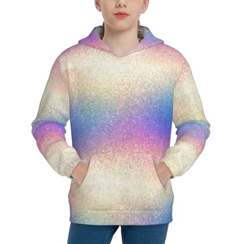Bright Colorful Crystals Kid Hoodies Boys Sweatshirts Girls Pullover with Pocket