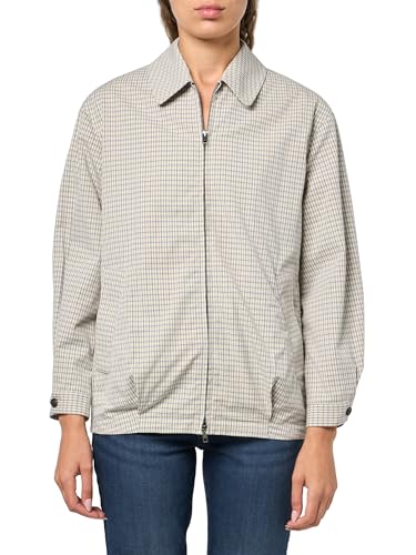 Vince Womens Gardeners Check Oversized Zip Bomber
