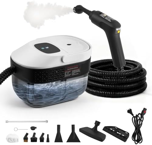 Yapasopu Limpiador a Vapor de Mano 2500 W, 6 Cepillos, Tanque de ...