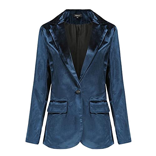 YANGPP Blazer Damen,Herbst Und Winter Samt Große Größe Einknopf...