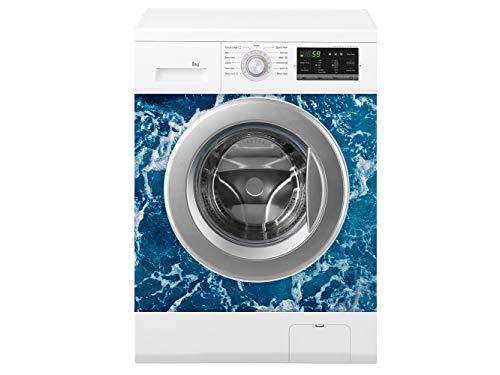 Vinilo para Lavadora Espuma de Mar | Varias Medidas 70 x 70 cm | Adhesivo Resistente y de Fácil Aplicación | Pegatina Adhesiva Decorativa de Diseño Elegante