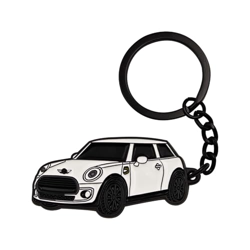Image of Car Keychain Compatible for Mini Cooper,Metal Key Chain,Mini Cooper Accessories,Enamel Keychain