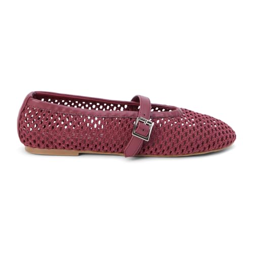 Coconuts by Matisse Women's Nolita Fishnet Mary Jane Ballet Flat