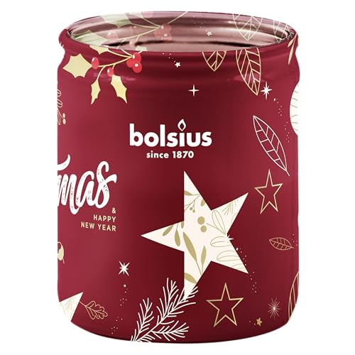 Bolsius - 8717847201041 - Vetro con motivo, 82 x 68 mm, mirtillo, senza olio di palma