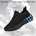 Women's Sneakers Running Shoes Non Slip Tennis Shoes Slip On Breathable Lightweight Walking Fashion Casual Sneakers All Black Size 6.5