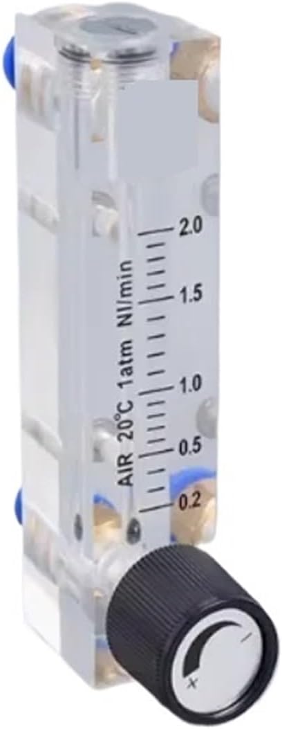 LZM-4T Miniature Panel Flowmeter Acrylic Organic Glass Air Nitrogen Float Flowmeter Rotor Flowmeter(1-5NLPM gas)