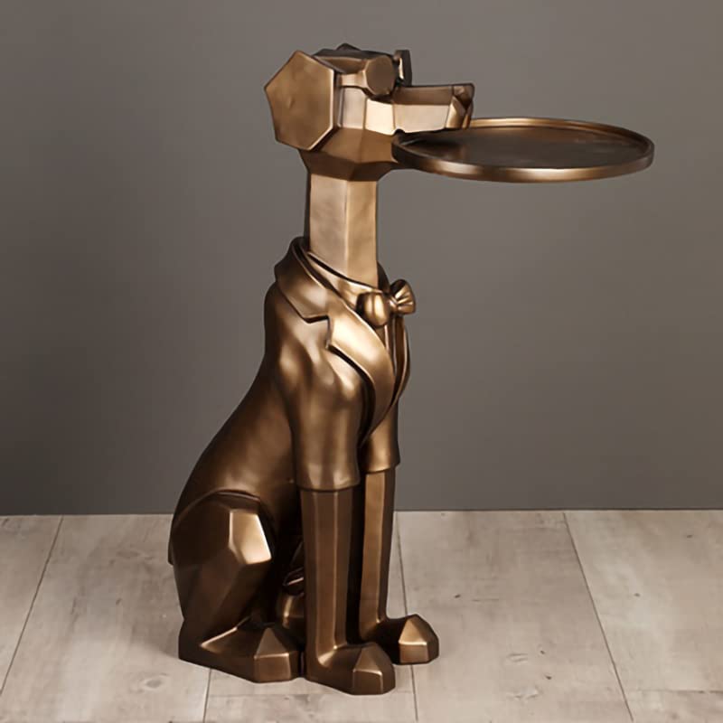 Statue chien gentleman vide-poche : sublimez votre console d'entrée