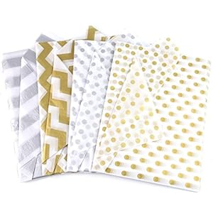 VGOODALL 80 Blatt Weihnachten Metallic Seidenpapier, 70 x 50 cm Gold Silber Weihnachtsgeschenkverpackung…