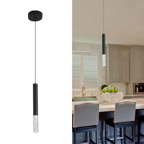 Chambre à coucher et salon illuminés par un lustre réglable minimaliste