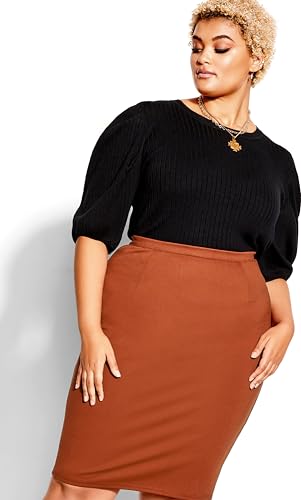 City Chic Women's Plus Size Skirt - Midi Tube2