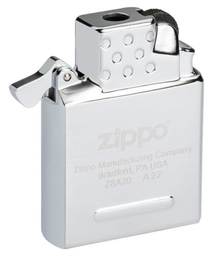 Zippo Gaseinsatz für Sturmfeuerzeuge Nachfüllbar mit Butangas Gelbe Flamme Passt in alle klassischen Zippo-Gehäuse