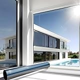 MARAPON Spiegelfolie Fenster Sichtschutz [60x200 cm] Fensterfolie Sonnenschutz außen ohne Rückstände - Spiegelfolie Fenster Sichtschutz - Sonnenschutzfolie Fenster - Dachfenster verdunkeln