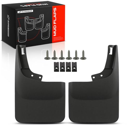 Image of A-Premium Mud Flaps Compatible with Ford F-150 2021 2022 2023 2024 Pickup, No Drilling Required Mud Guards with Hardware Accessories, Set of 2 Rear Side