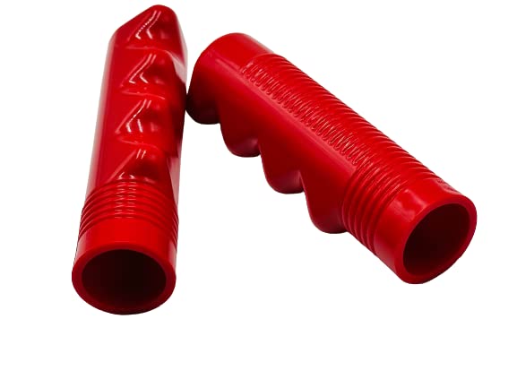 SquEqu Lot De 4 Poignées De Guidon De Rechange En Caoutchouc Antidérapant Pour Tricycle Radio, Tricycle Rouge, 1,9 Cm