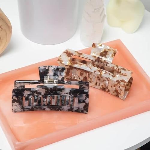 Kitsch Recycled Plastic Large Claw Clip - Big Open Shape Hair Clips For Women | Large Hair Claw Clips & Jaw Clips| Big Claw Clips For Thick Hair | Claw Hair Clips For Girls (1Pc, Black) #TOP5