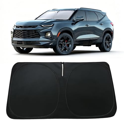 Image of Windshield Sun Shade for Chevrolet Blazer 2019-2023, Car Front Window Sunshade with 240T Sun Visor Protector Blocks UV Rays Heat Sun Shield Accessories