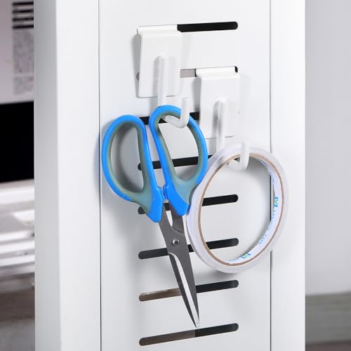 Tandefio 25 Pack J Shaped Slatwall Hooks and Hangers Heavy Duty Slatwall Accessories for Display Panel Garage, 3.25 Inch(White)