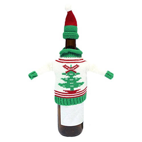 Boodtag Weihnachten Flaschen Abdeckung Beutel Flaschenhülle Weihnachtsmann Geschenkverpackung Weihnachtsgeschenk Partydeko (D)