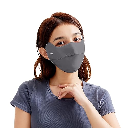 OHRAIN Anti-UV Face Cover UPF50+ with Canthus Protective & Breathable Open Washable Reusable Facemask (072 Dark)