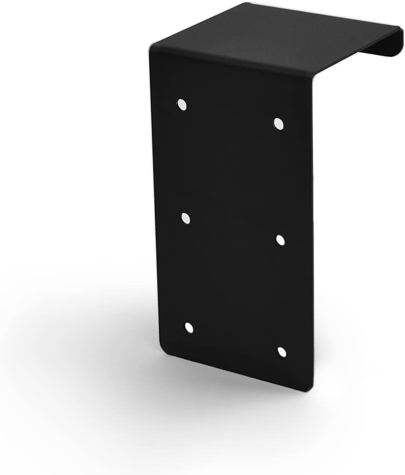 SleeperFit 8x4 Timber Railway Sleeper Joining Plate Bracket for Connecting Planters, Flower Beds, Pathway and Driveway Edging - Powder Coated (Matte Black)