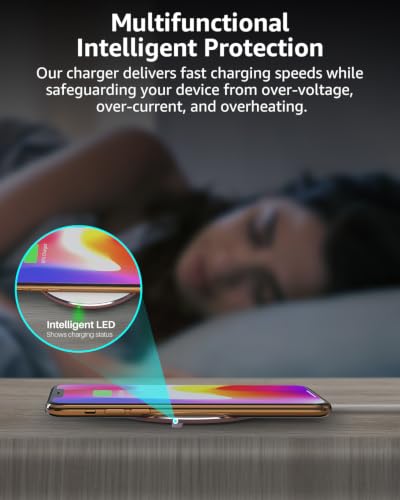 Image of TOZO W1 Max 15W Fast Wireless Charging, Anti-Slip, Sleep-Friendly | Aircraft-Aluminum Portable Wireless Charger Pad Compatible with iPhone 14 /15 /16 /17 & Samsung S23 /S24 /S25 for Home Office