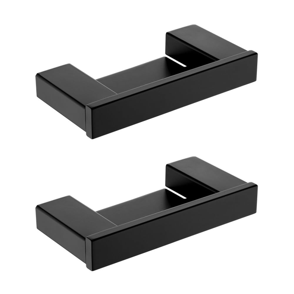 Accessoires de salle de bain noir mat antirouille avec porte-savon plat