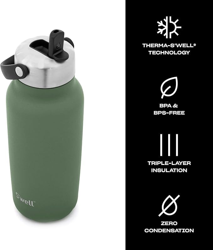 S'well - Recycled Stainless Steel Explorer with Flip Straw Lid