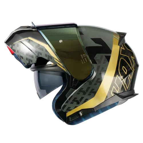 Image of HAX Modular Flip-Up Dual Visor Motorcycle Helmet Adult DOT /ECE Approved