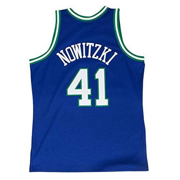 Mitchell & Ness Dallas Mavericks Dirk Nowitzki 41 Royal Replica Swingman Jersey 2.0 NBA HWC Basketball Trikot