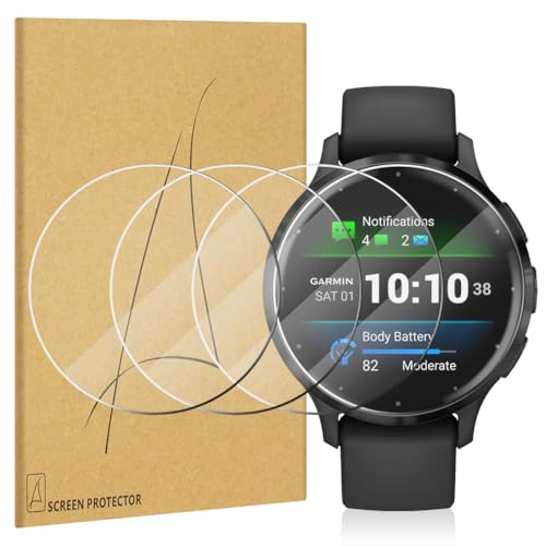 AOOSU 4-Pack Screen Protector for Garmin Venu 3 Clear Flexible TPU Film Screen Cover, Anti-Scratch, Ultra Thin High Definition, Easy Installation