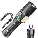 WholeFire LED Taschenlampe Aufladbar USB, Extrem Hell 10000 Lumens Taschenlampen, Wasserdichte Taschenlampe mit 9 Modi für Camping Innen Draussen Aktivitäten
