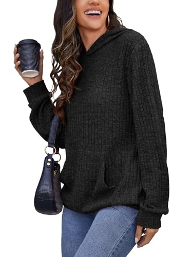 Image of Bosmeer Womens Long Sleeve Shirts Kangaroo Pocket Fashion Hoodies Pullover