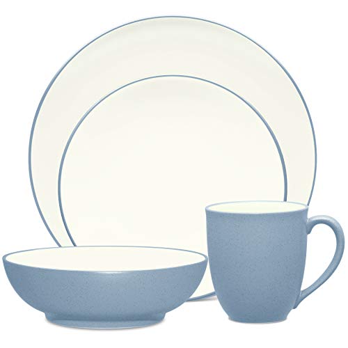Noritake Colorwave Ice 4-Piece Coupe Place Dinnerware Setting in Blue/Ice