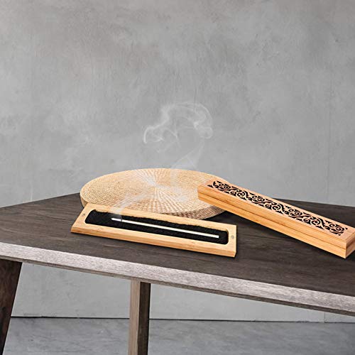 2Pcs Incense Holder, Raibaubl Premium Incense Box, Upgraded Incense Stick Holder, Bamboo Incense Burner Burner Ash Catcher #TOP5