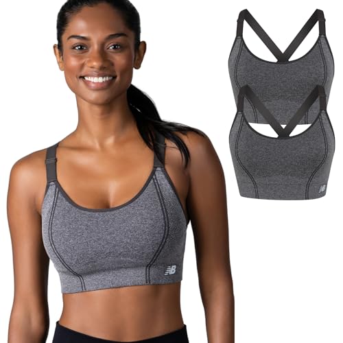Sostén deportivo New Balance para mujer sin costuras y tirantes ajustables