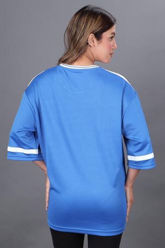 Image of Amazon Brand - INKAST Unisex Oversized T-Shirt | Sportwear | Contrast Sleeves | Drop Shoulder Baggy Fit | Graphic Print | Activewear for Gym,Training & Street Style