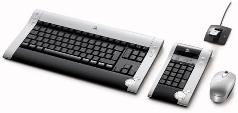 Logitech diNovo Wireless Media Desktop Keyboard, Numeric Pad & Optical Mouse Kit (Black/Silver)