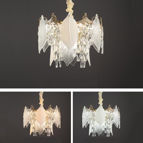 Suspension LED à intensité variable et lustre rond en cristal - 3