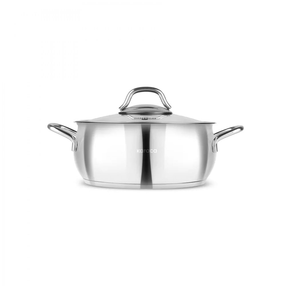 Emirgan Stainless Steel Stockpot with Lid, 20cm, Silver