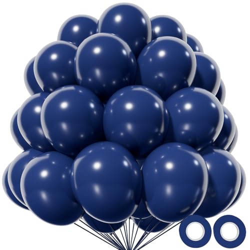 Image of Navy Blue Balloon 110pcs, 12 Inch Thickened Latex Party Balloons Helium Bright Color for Birthday Baby Shower Wedding Party Supplies Arch Garland Decoration