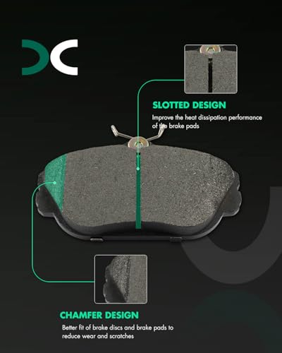 Image of SCITOO D601-7479 Disc Brake Pads Sets Front Metal Brake Pads w /Hardware | For Ford For Taurus 1994-2000,For Windstar 1995-1998,For Lincoln For Continental 1993-1994,For Mercury For Sable 1994-2000