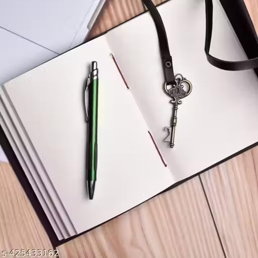 Image of 2026 Premium Vintage Leather Diary | Handmade A5 Notebook with Key Lock | Unruled 200 Pages Journal for Writing, Office & Gift Use
