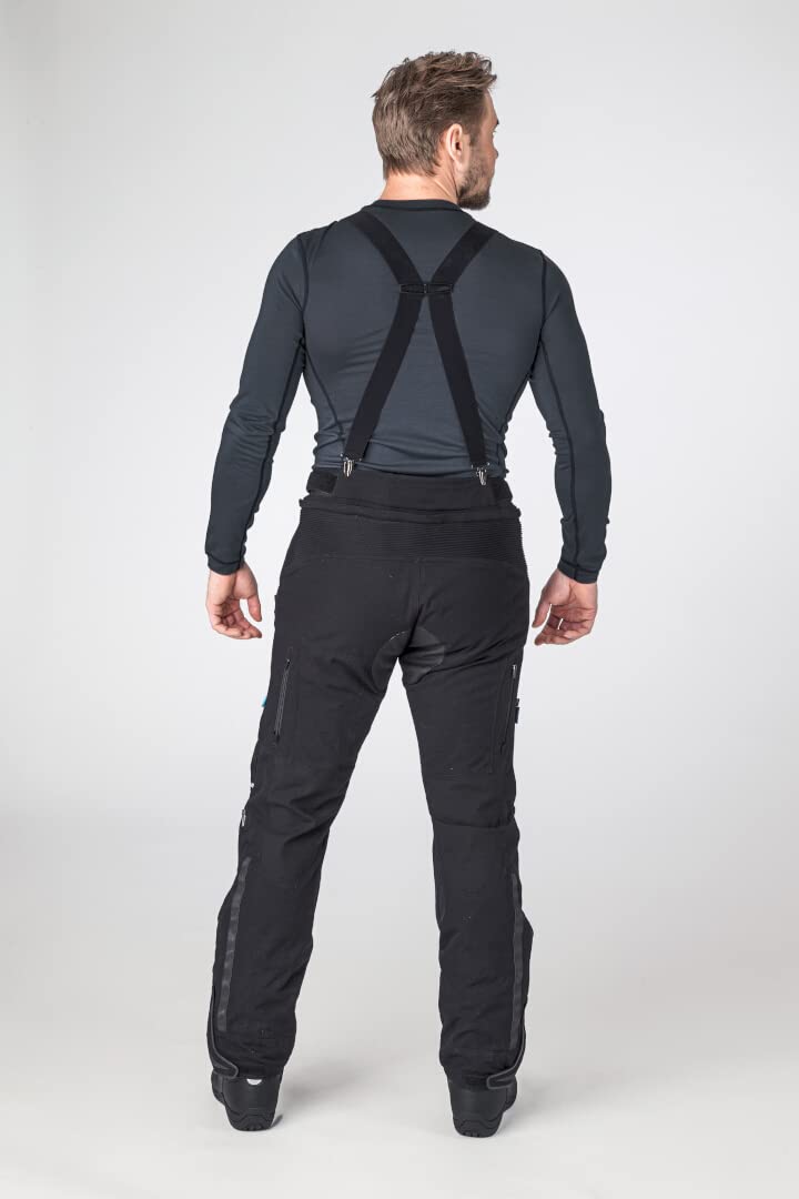 Pantalon Textile Imperméable à l'Eau de Peinture, Pantalon Pluie (Black,58)