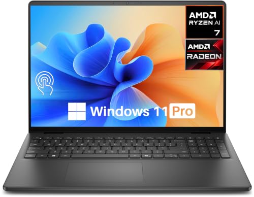Image of Dell 16 DC16255 Touchscreen Laptop 16GB DDR5 1TB SSD AMD Ryzen 7 250 CPU