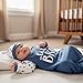 AMAWMW Newborn Baby Boy Little Brother Sleeper Gown Stars Long Sleeve Nightgown Pajamas Gifts Stuff Essential Outfit