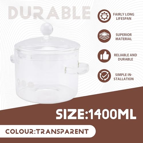 Casserole de cuisson en verre borosilicate supérieur de 1400 ml - 7
