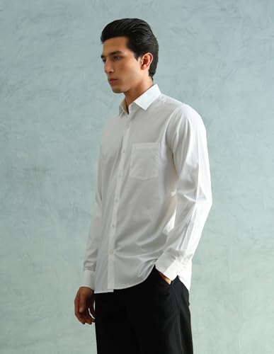 Image of Arrow Slim Fit Mens Formal Shirt - 100% Cotton, Breathable & Comfortable, Full Sleeves Shirts for Men
