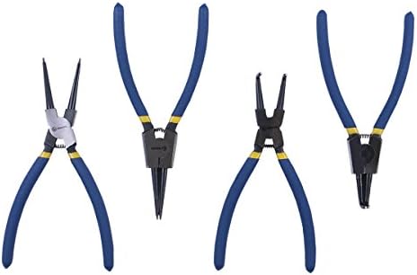 RUWOO Z21004 4-Piece Pneumatic Tool 6" Internal/External Cr-V Snap Ring Pliers (6 Inch)