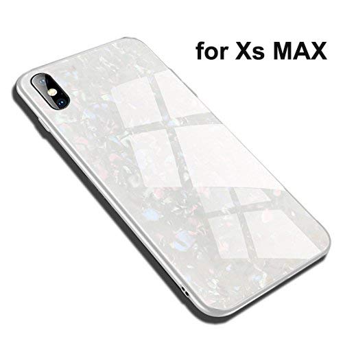Marble Case for iPhone XS MAX , Mixtecc Luxury Bling Tempered Glass Mirror Shell Thin Slim Back Cover (Xs Max-White)